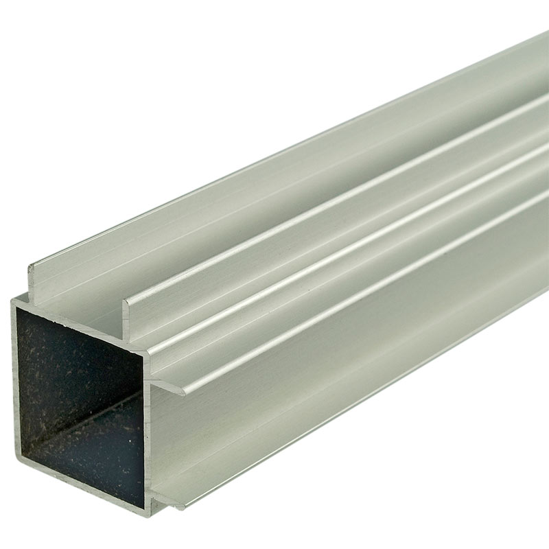 Proframe Aluminium Double Fin on 2 faces Square Tube 25 x 25mm, 2000mm Long, Box of 8
