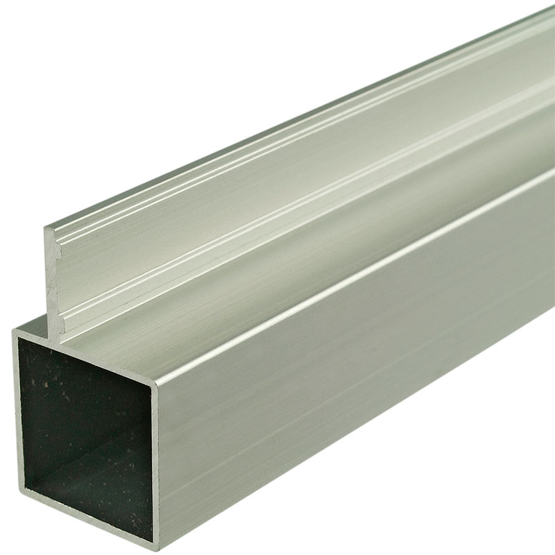 Proframe Aluminium Single Fin on 1 Face square Tube 25 x 25mm, 2000mm Long, Box of 8