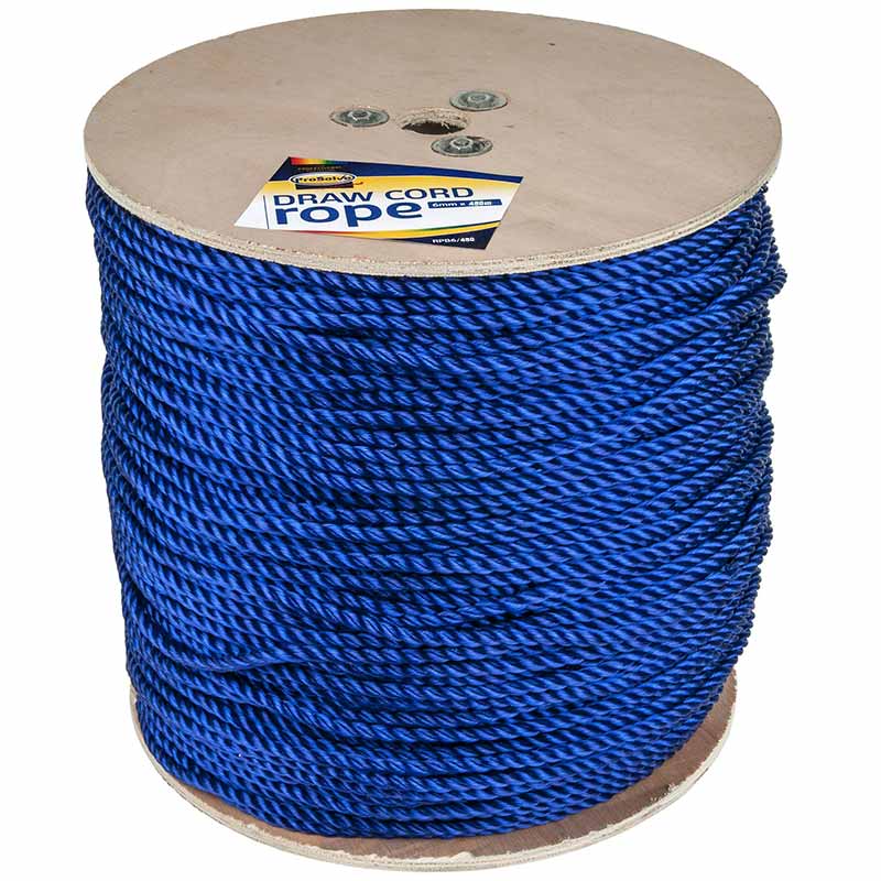 Prosolve 3-Strand Polypropylene Rope Coil - 6mm x 450m - Blue