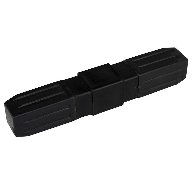 Proframe Heavy-Duty Steel core ABS Plastic Square Tube Connectors - 1 Way Straight Joint - Black - Pack of 10