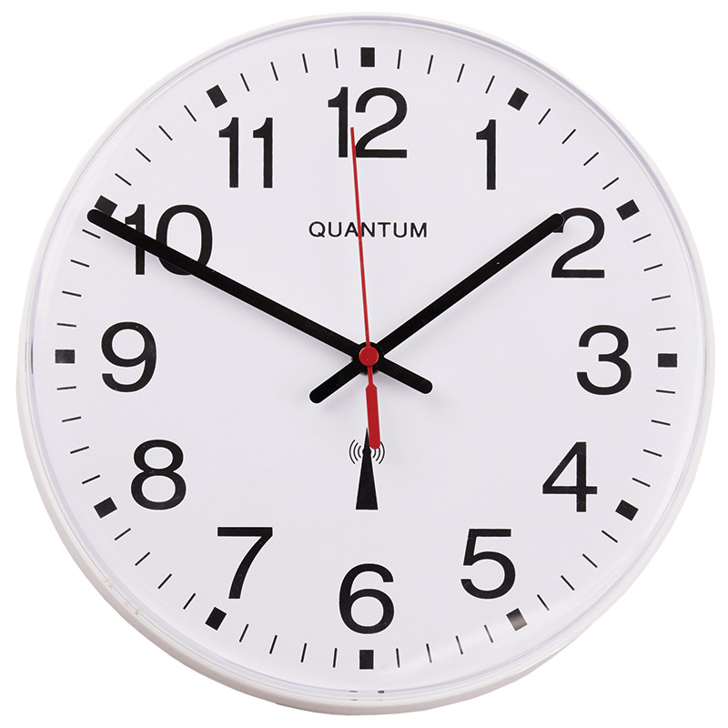 Radio Controlled Wall Clock with Second Hand - 255mm diameter