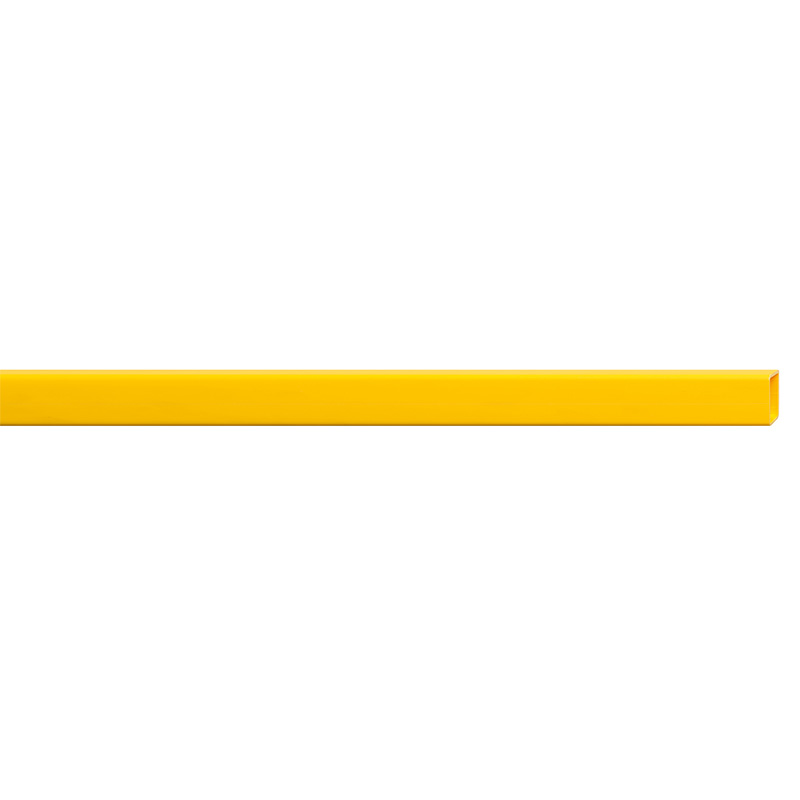 BLACK BULL FLEX Impact Protection - 1500mm Yellow Lateral Rail For End & Centre Post - Polypropylene