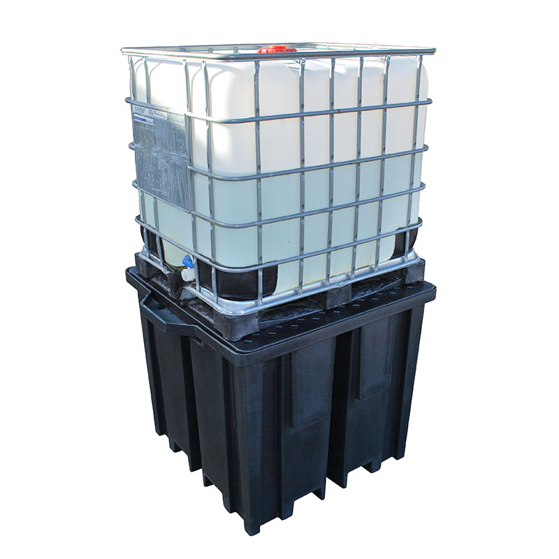  Recycled IBC Bund Pallet - 1150 Litre capacity - Complies to UK Oil Storage Regulations - 1090 x 1230 x 1340mm