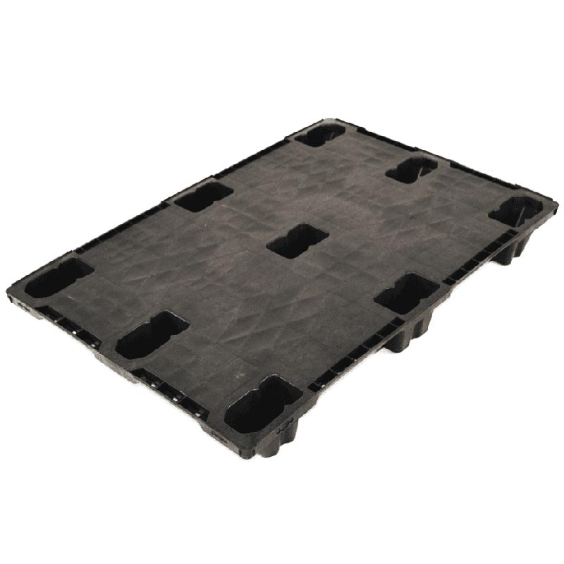 Mediumweight Recycled Plastic Pallet - Flat Top - 130 x 800 x 1200mm - 1800kg Capacity