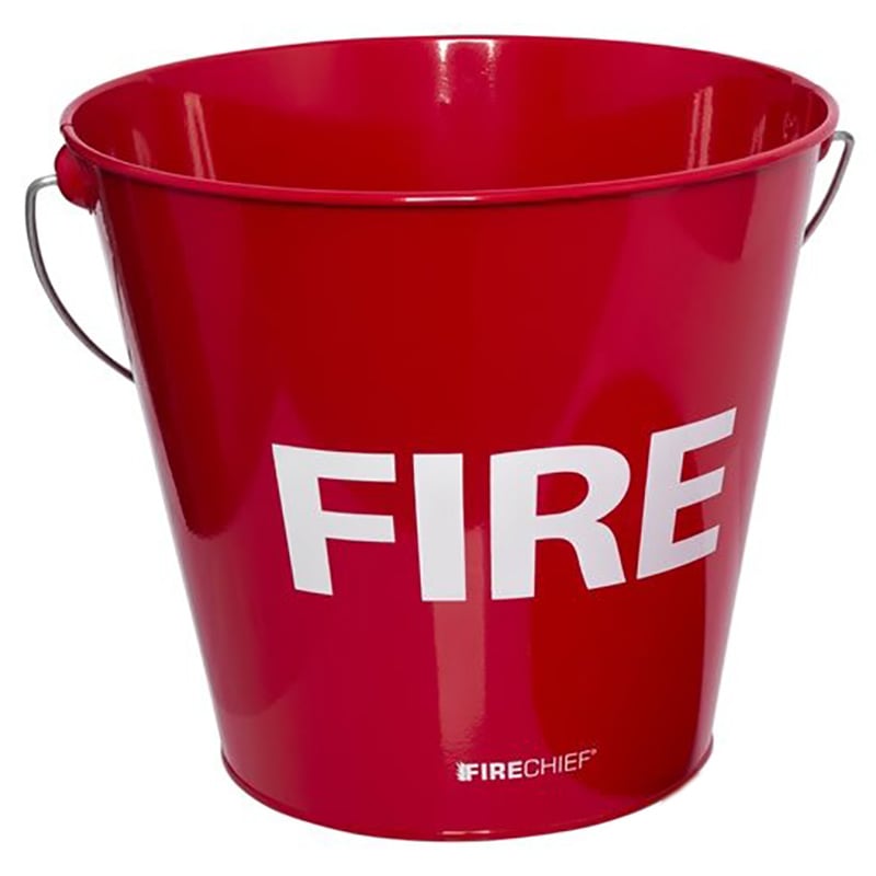 10L Red Metal Firechief Fire Bucket