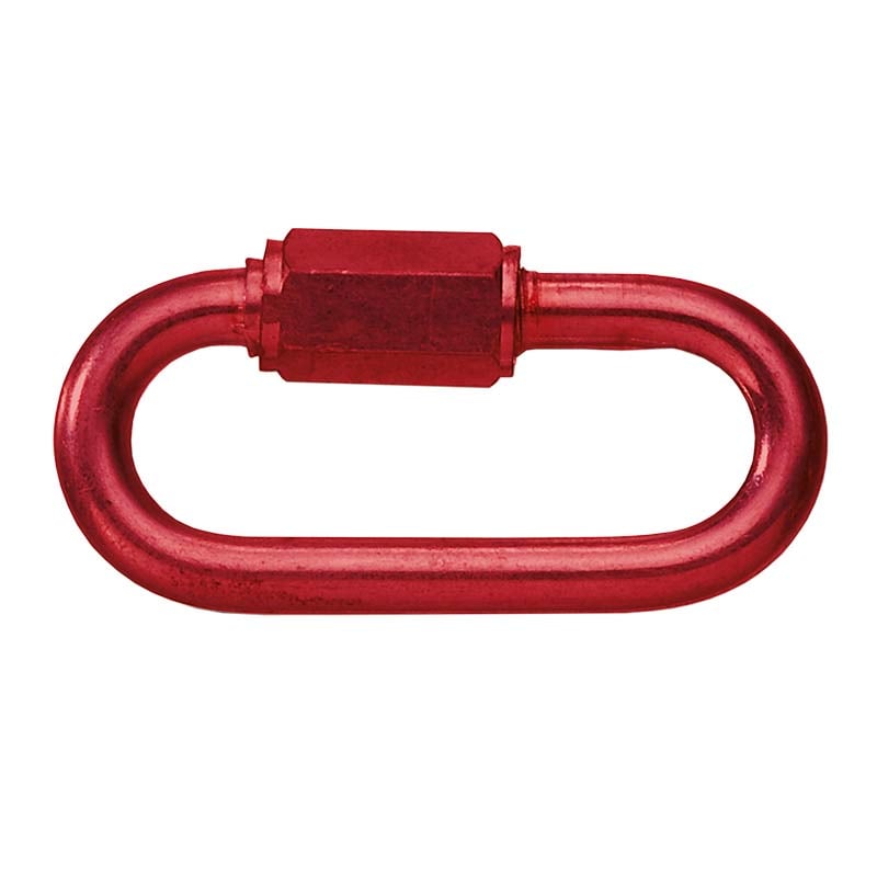 6mm Red Plastic Coated Galvanised Steel Screw Closure Link