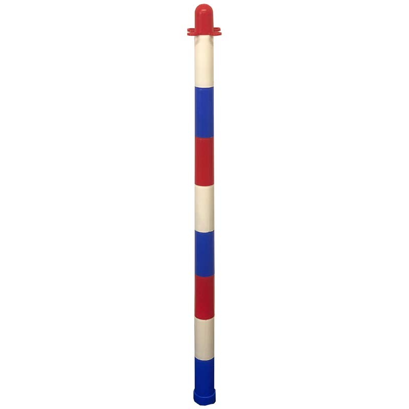90cm Tall Plastic Barrier Post - Coronation Red, White & Blue 
