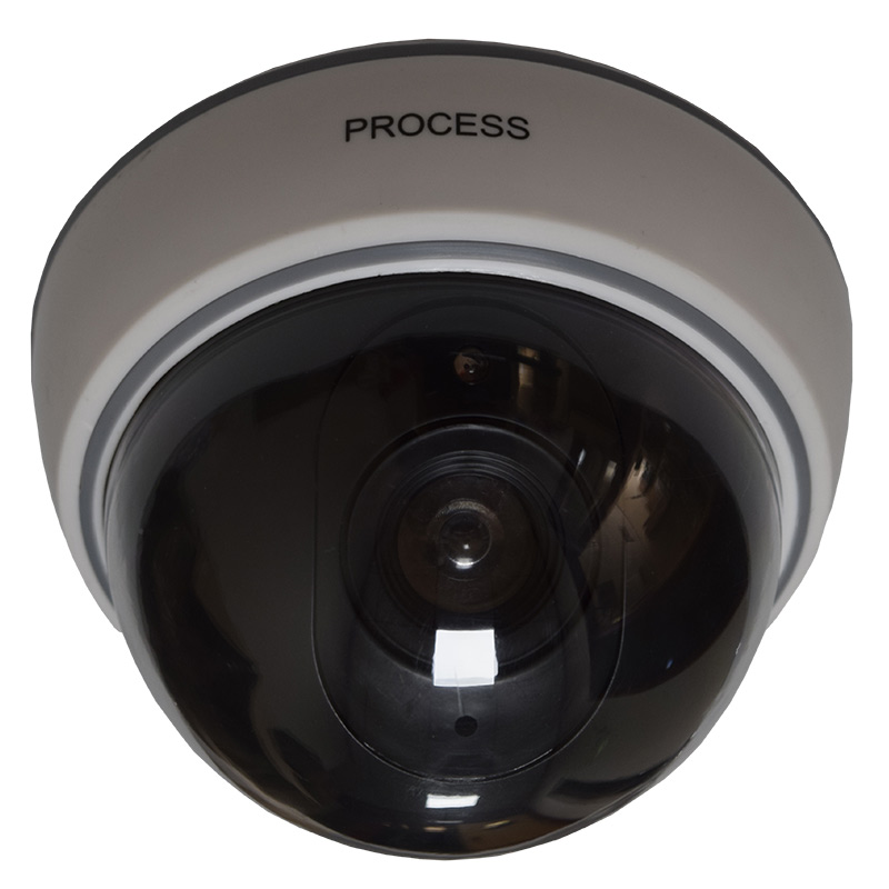 Dome Replica CCTV Camera - Internal use - Flashing LED light, Battery operated