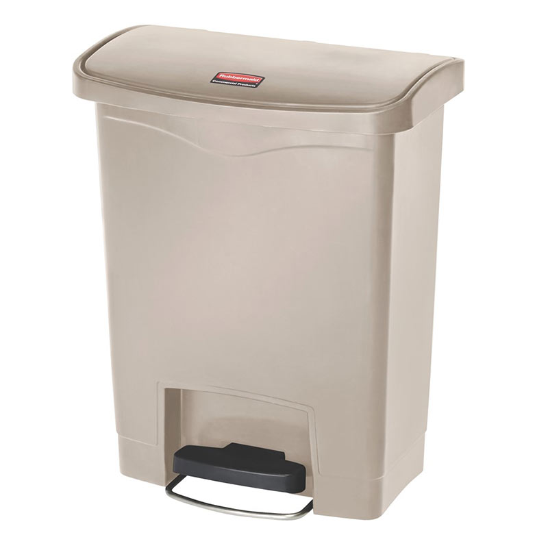 Rubbermaid 30L Step-on Pedal Bin - Beige