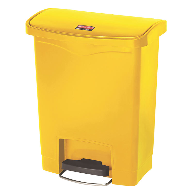 Rubbermaid 30L Step-on Pedal Bin - Yellow