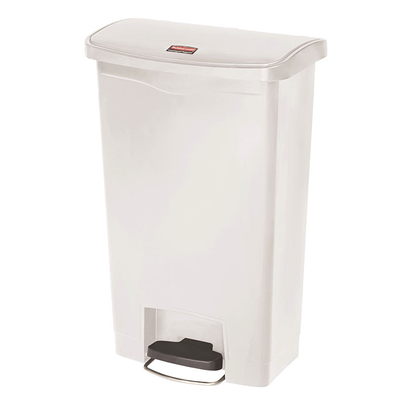 Rubbermaid 50L Step-on Pedal Bin - White