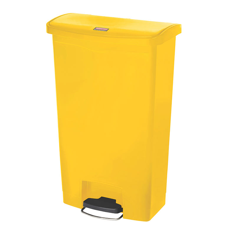 Rubbermaid 50L Step-on Pedal Bin - Yellow