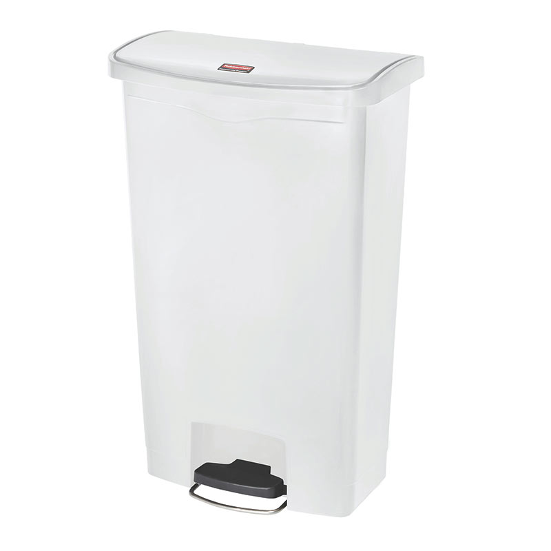 Rubbermaid 68L Step-on Pedal Bin - White