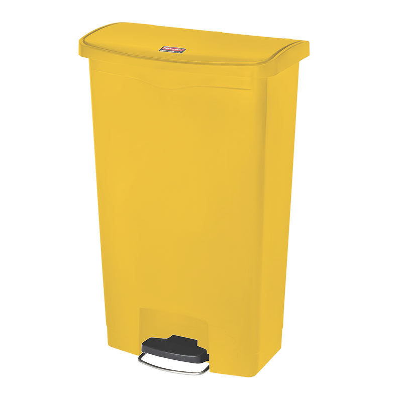 Rubbermaid 68L Step-on Pedal Bin - Yellow