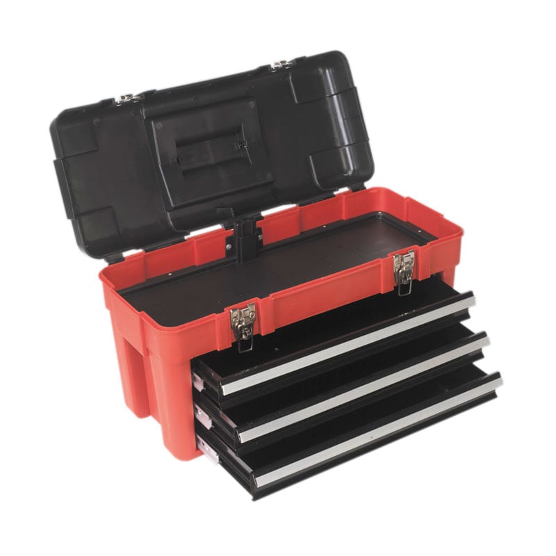 Sealey 3 Drawer Portable Toolbox -  340 x 585 x 250mm