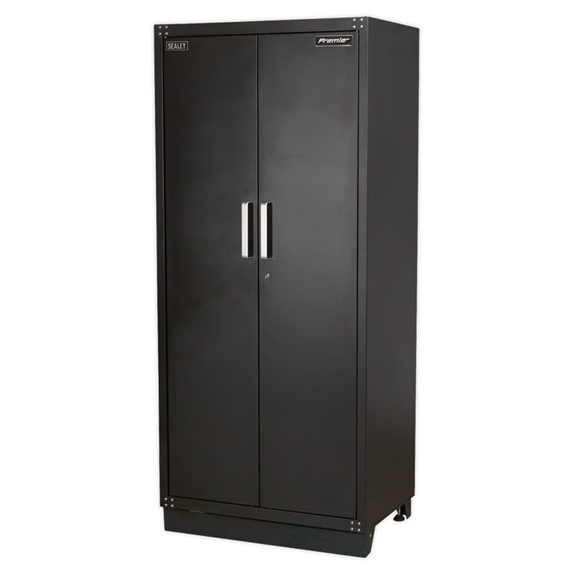 Sealey Premier Heavy-Duty Steel Garage Storage Cabinet with 3 Adjustable Shelves - 2110 x 930 x 610mm 