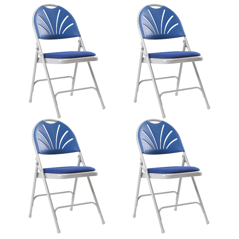 Series 2600 Folding Chairs with Upholstered Seat - Blue - Pack of 4