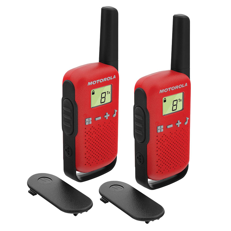 Motorola T42 Walkie-Talkies Twin Pack - Red 