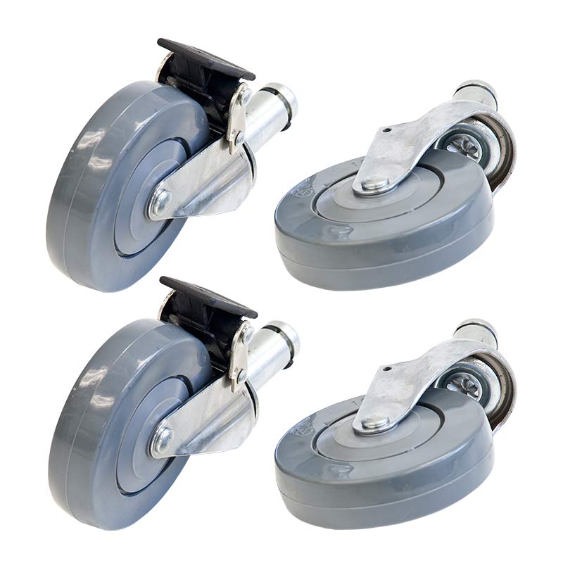 100mm Castors for Polymer Shelving - pack of 4