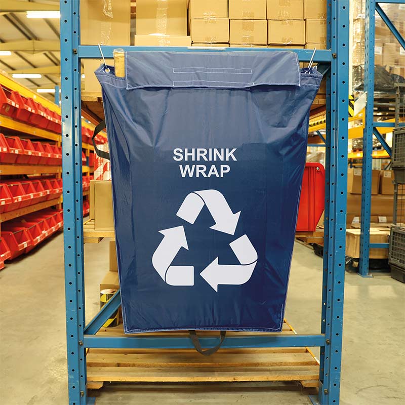 Recycling Aisle Sack, Shrink Wrap, 920W x 1000H mm, 160L capacity 