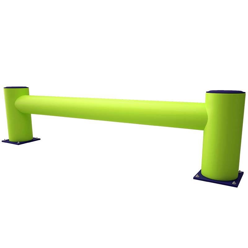 Single HDPE Polymer Rack End Barrier - Hi-Vis Yellow & Blue - 320 x 2400mm