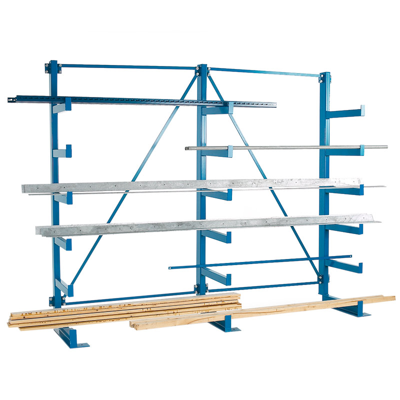 Single Sided Fixed Arm Cantilever Rack - Starter Bay - 5 Arms + Base - 2100 x 2580 x 610mm