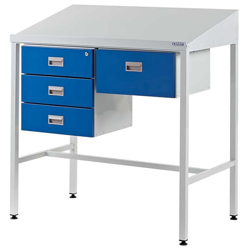Sloping Top Workstation Triple Drawer and Single Drawer 1060mmH x 460D