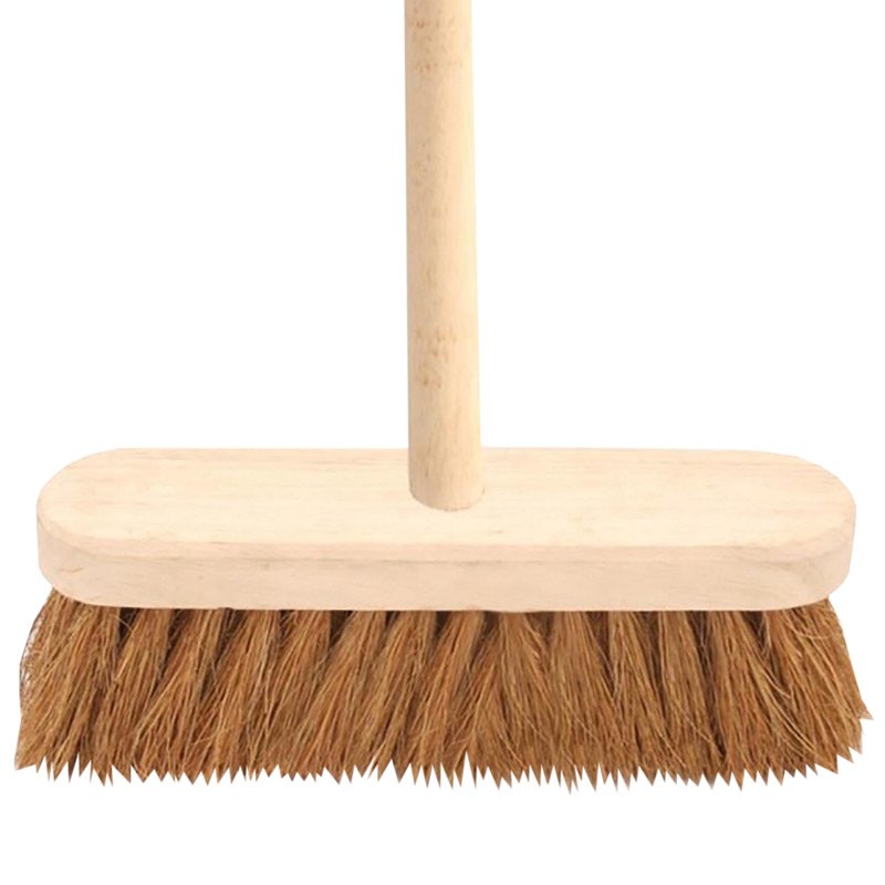 ProSolve Soft Coco Broom 12 inch Head 4 foot Wooden Handle - 1170 x 60 x 290mm