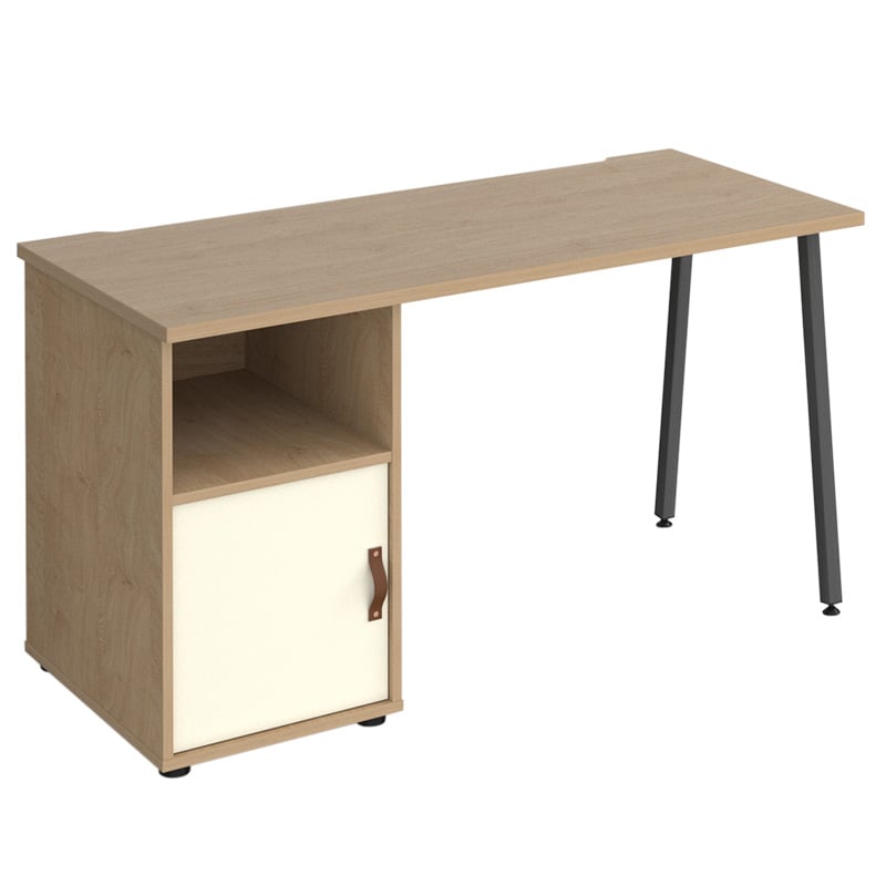 Sparta A-Frame Desk with Pedestal & Cupboard Door - 730 x 1400 x 600mm