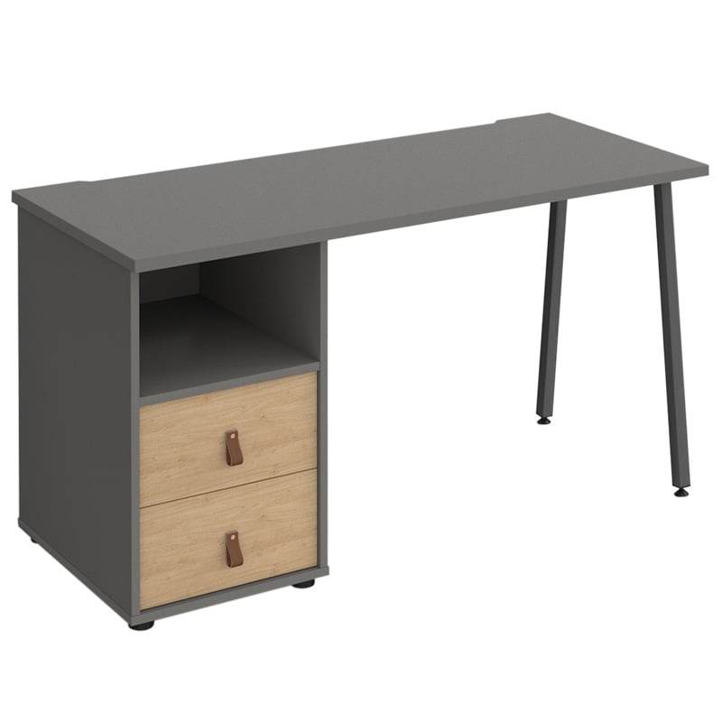 Sparta A-Frame Desk with Pedestal & Drawers - 730 x 1400 x 600mm