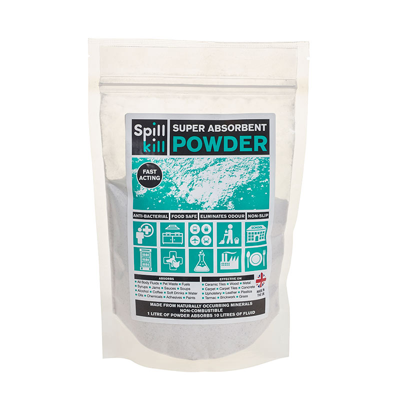 Spill Kill Super Absorbent Powder - 1L Grip Seal Bag