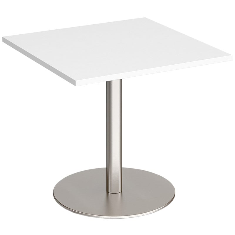 Square Dining Table with Round Base - 725 x 800 x 800mm