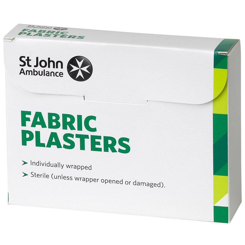 St John Ambulance Fabric Plasters  - Pack of 100 assorted sizes