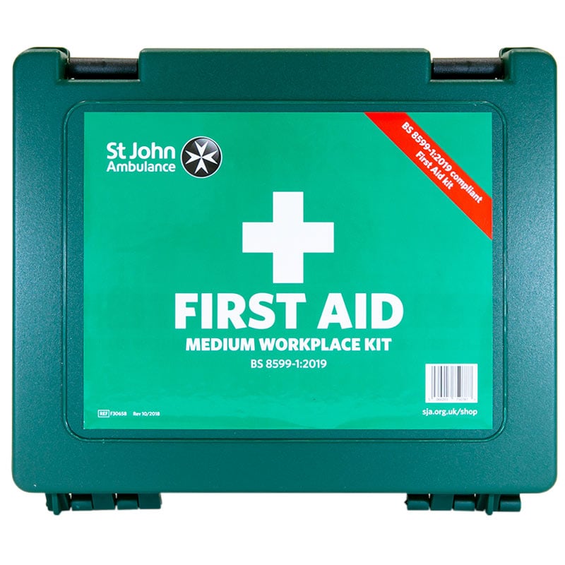 St John Ambulance Statutory Green Box Medium Workplace First Aid Kit
