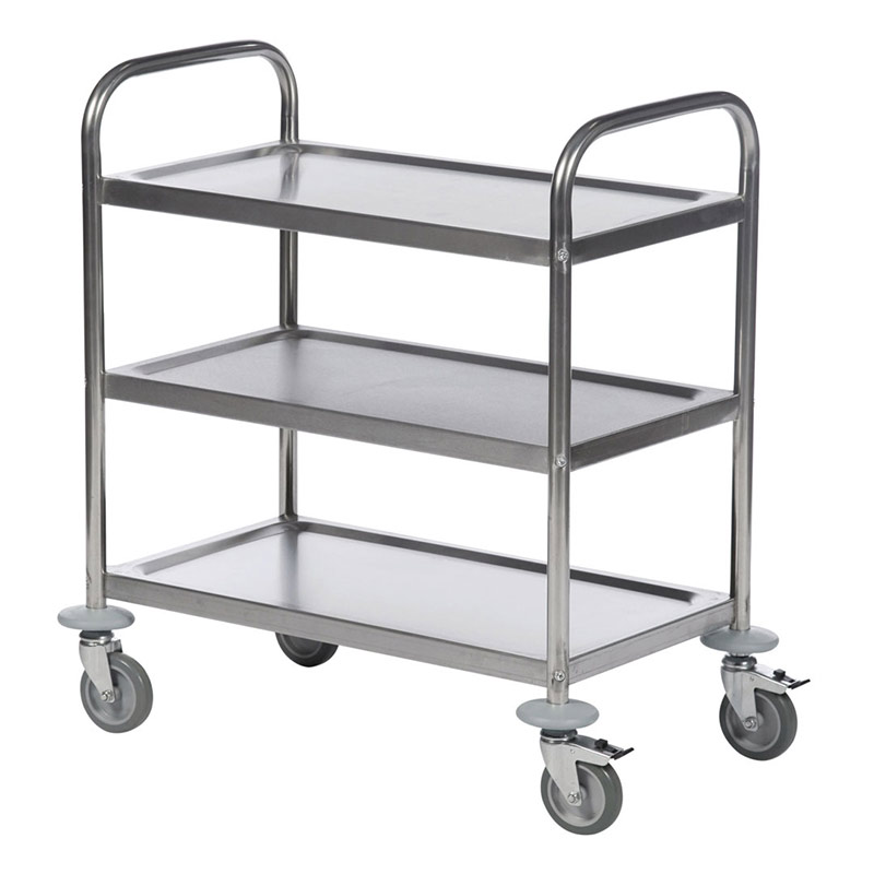 201-Grade Stainless Steel Trolley - 3 Shelves - 940 x 500 x 910mm