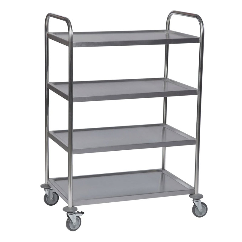 201-Grade Stainless Steel Trolley - 4 Shelves - 940 x 500 x 910mm