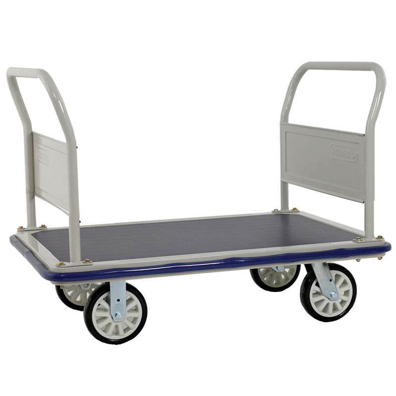 Steel Folding Platform Truck with Buffers - Double fixed handle - 500kg Capacity