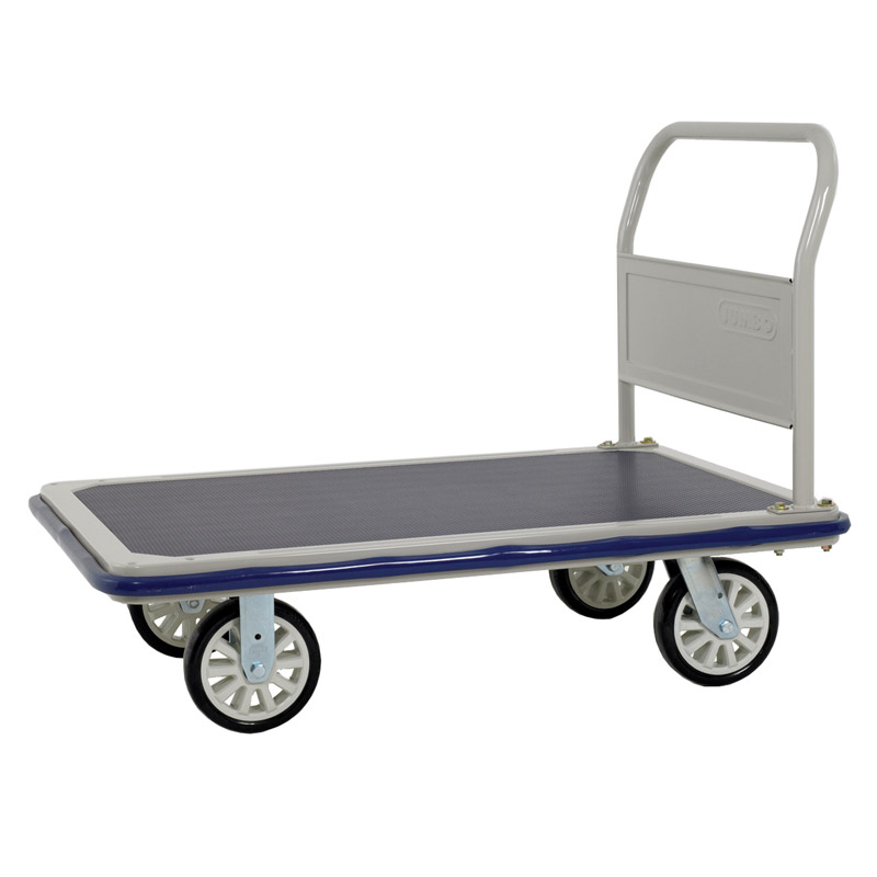 Steel Folding Platform Truck with Buffers - Single fixed handle - 500kg Capacity