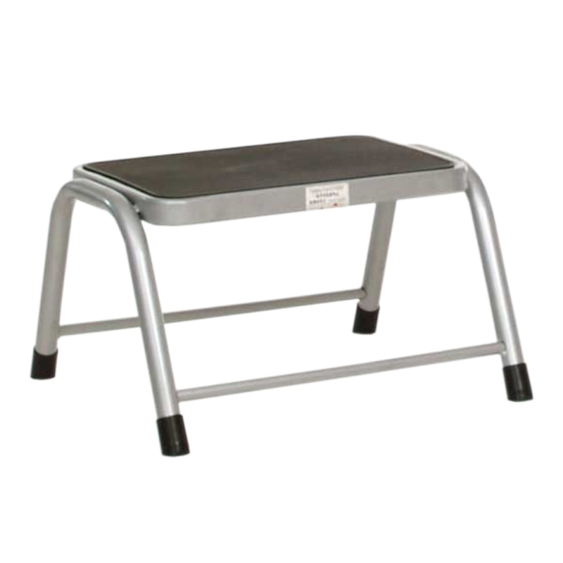 Steel Step Stool - Non-slip feet & ribbed rubber top - 150kg capacity - Stackable for compact storage