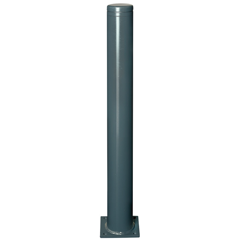 Permanent Tetbury City Bollard - Galvanised & Coated Anthracite Grey - Surface Fix - 940mm high