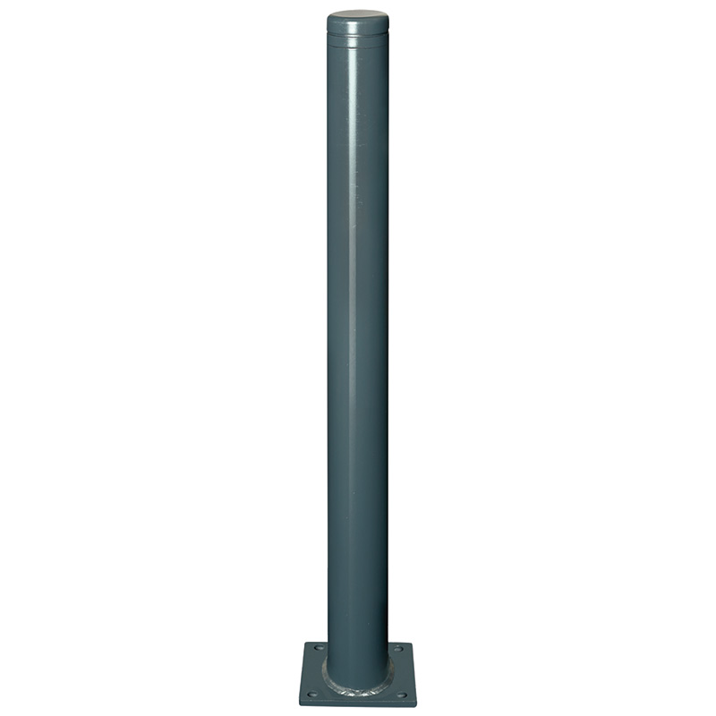 Permanent Tetbury City Bollard - Galvanised & Coated Anthracite Grey - Surface Fix - 940mm high