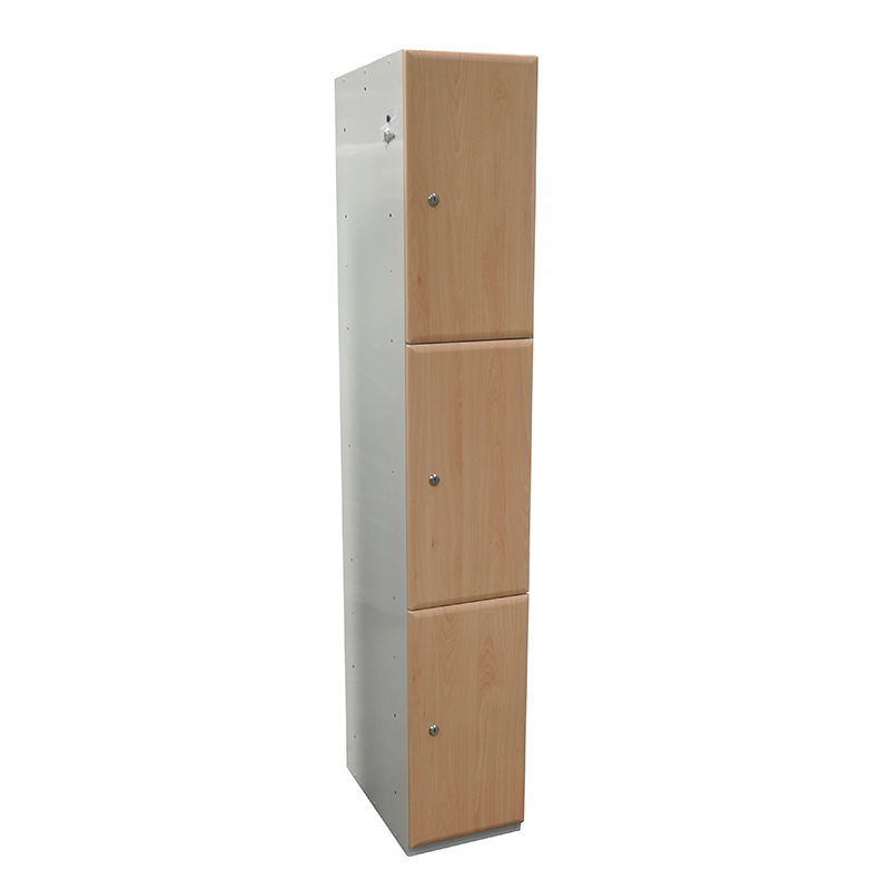 Timber Effect 3 Door Locker - 1800h x 300w x 450d