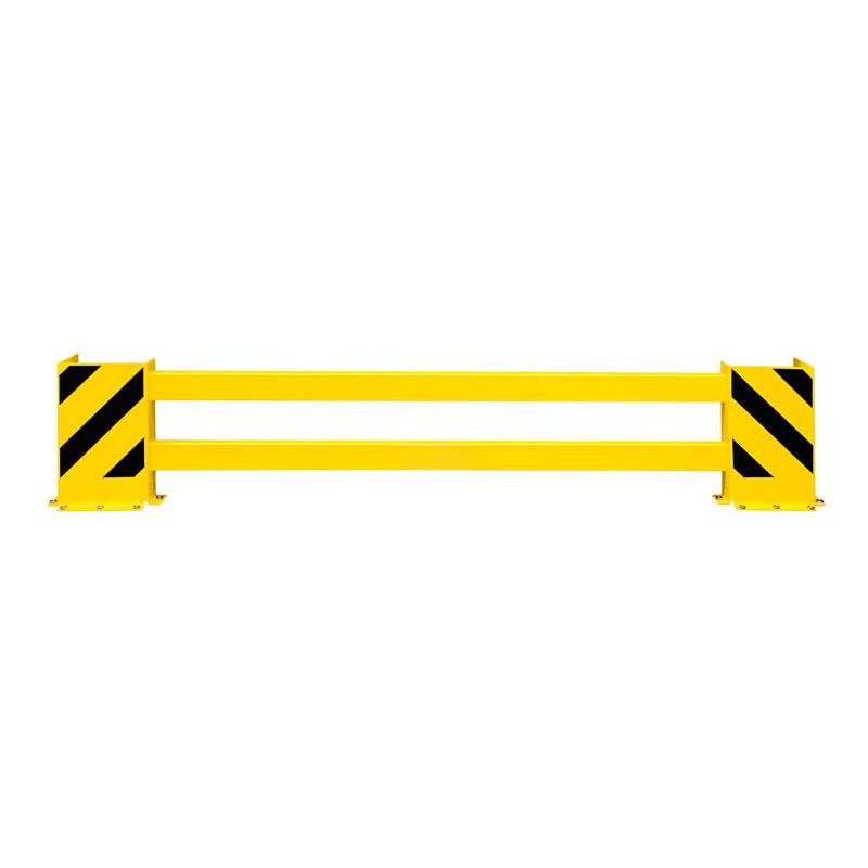 TRAFFIC-LINE Pallet Racking End Frame Protector -  Yellow & Black - Adjustable Width: 2300-2700mm