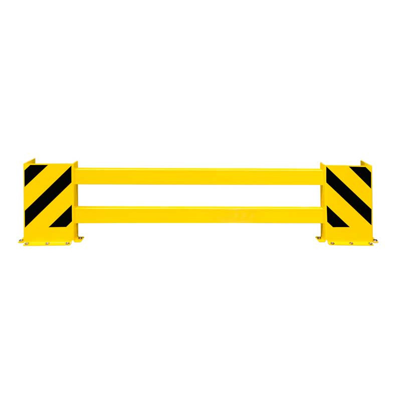 TRAFFIC-LINE Pallet Racking End Frame Protector -  Yellow & Black - Adjustable width: 1200-2100mm