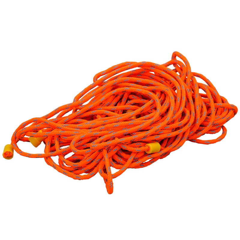 TRAFFIC-LINE Barrier Rope - 18m long (4x 4.5m sections) Bright orange with reflective thread
