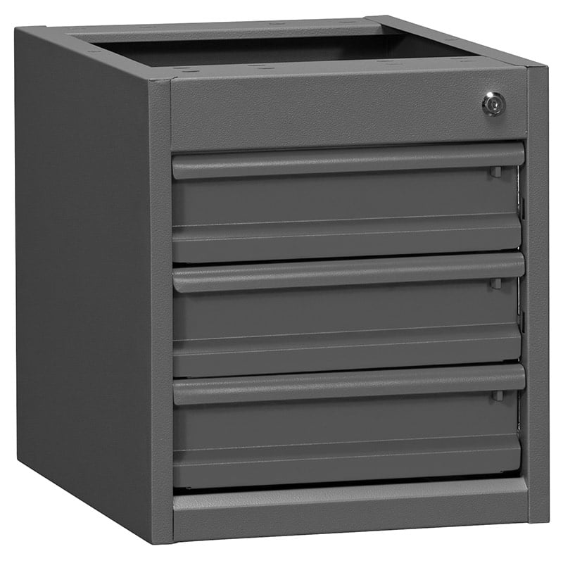 Triple drawer for adjustable height workbench - Dark Grey