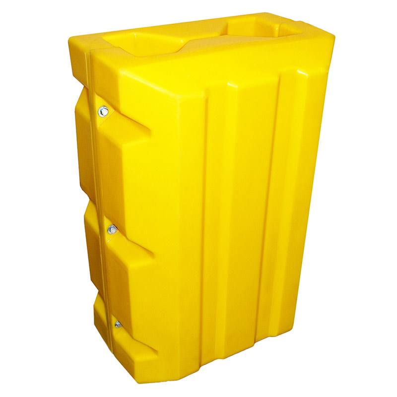 Universal Yellow Polyethylene Beam Protector - 1000 x 500 x 640mm