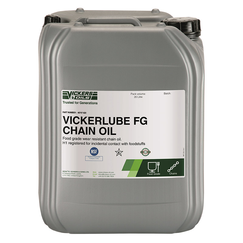 Vickerlube FGS HT Food Grade Chain Oil 220 - 20 Litres