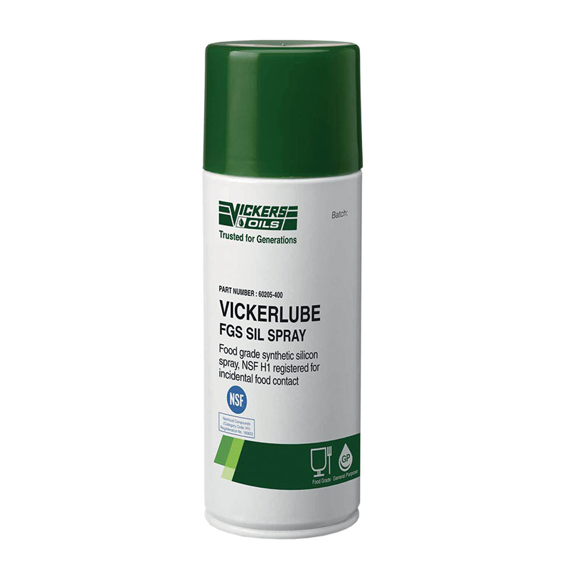 Vickerlube Food Grade Silicon Spray - NSF H1 - High temperature resistance - 400ml
