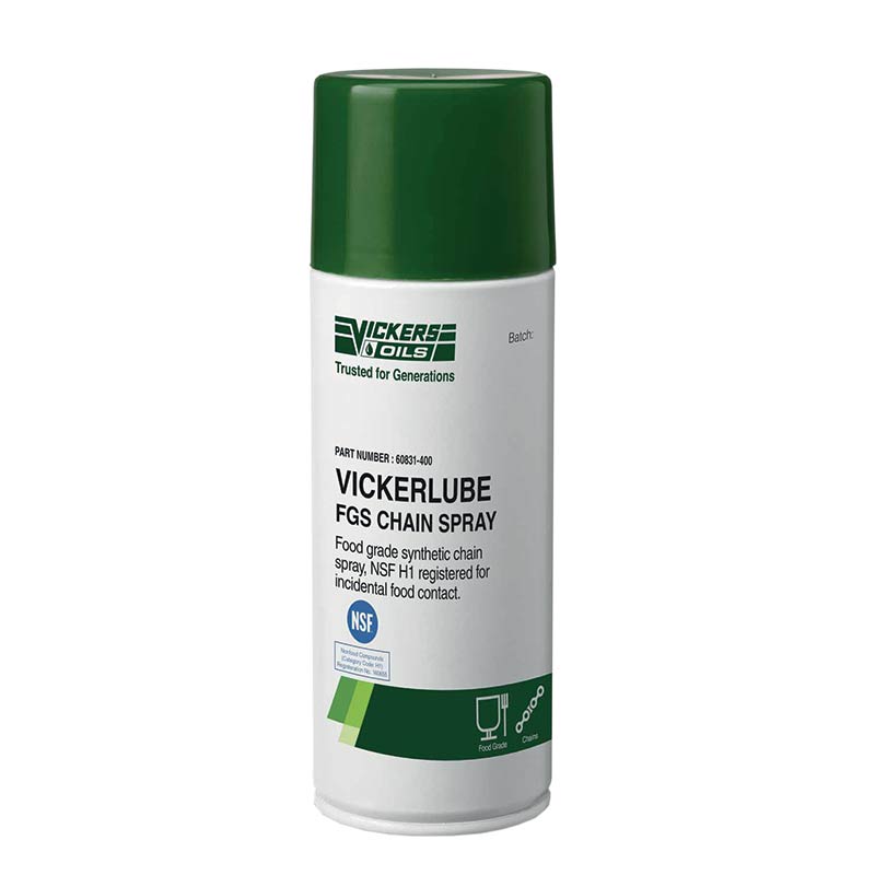 Vickerlube FGS Food Grade Synthetic Spray Chain Lubricant 400ml - NSF H1